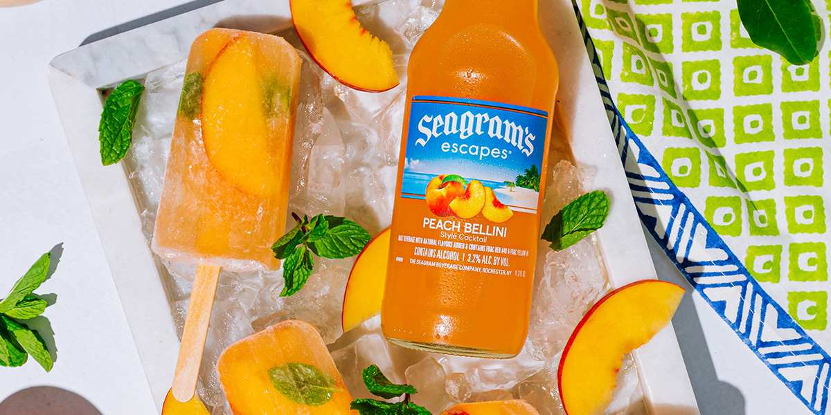 Peach Tea Boozy Ice Pops | Seagram's Escapes