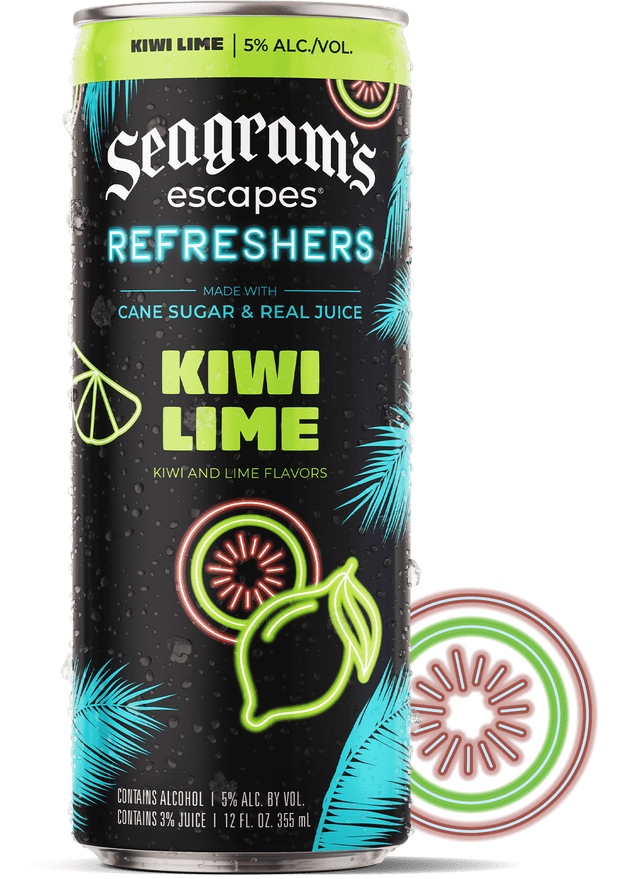 A can of Kiwi Lime Seagram's Refreshers