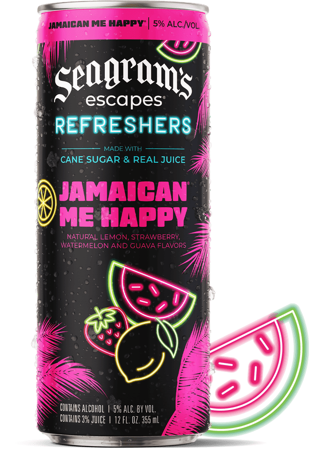 A can of Jamaican Me Happy Seagram's Refreshers