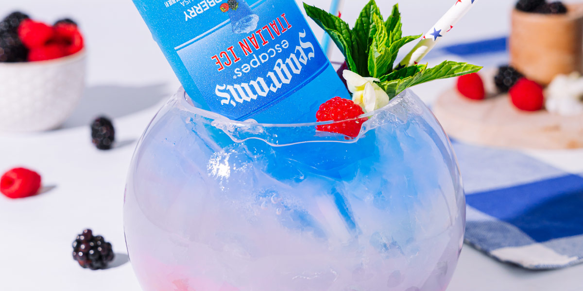 Red, White & Blue Raspberry Fishbowl Seagram's Escapes